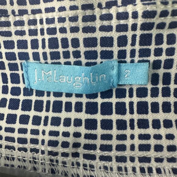 J. McLaughlin Masie Pants – Blue & White Pattern – Size 2 - Picture 4 of 7